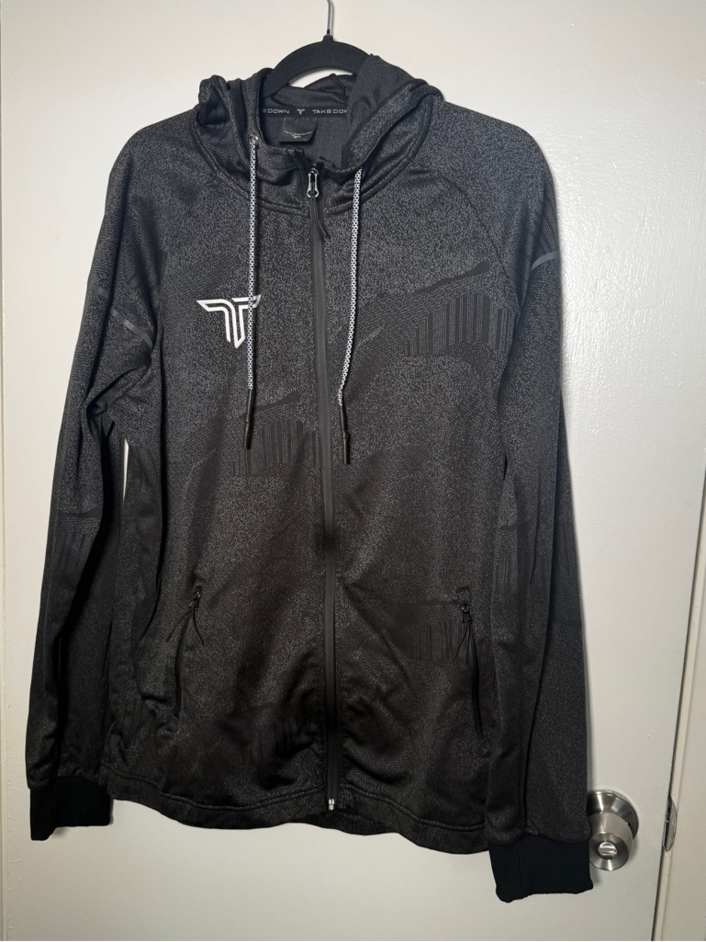 Takedown Men's Black Hooded Full-Zip Jacket XL